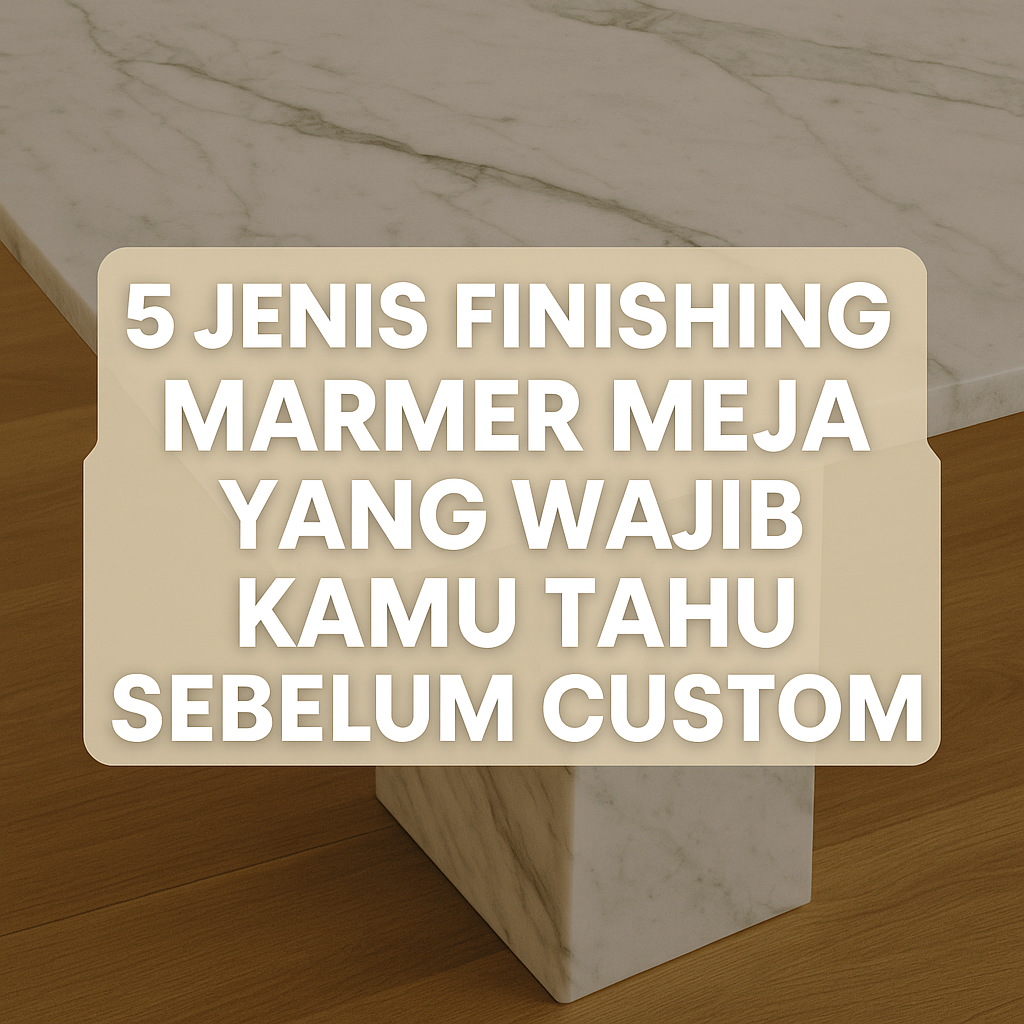 5 Jenis Finishing Marmer Meja yang Wajib Kamu Tahu Sebelum Custom